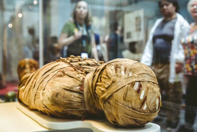 Mumie im Mumien Museum in Luxor